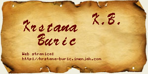 Krstana Burić vizit kartica
